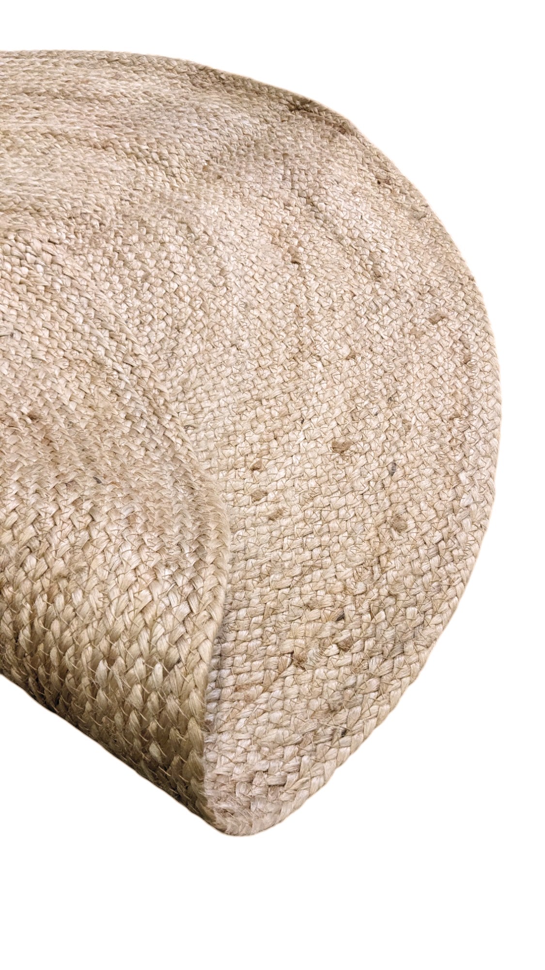 Braided Natural Jute Rug - 116 x 116 cm