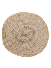 Braided Natural Jute Rug - 91 x 91 cm