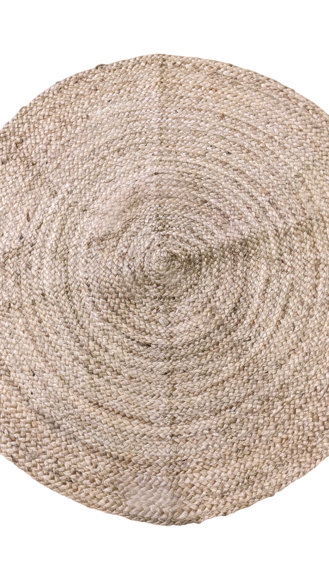 Braided Natural Jute Rug - 91 x 91 cm