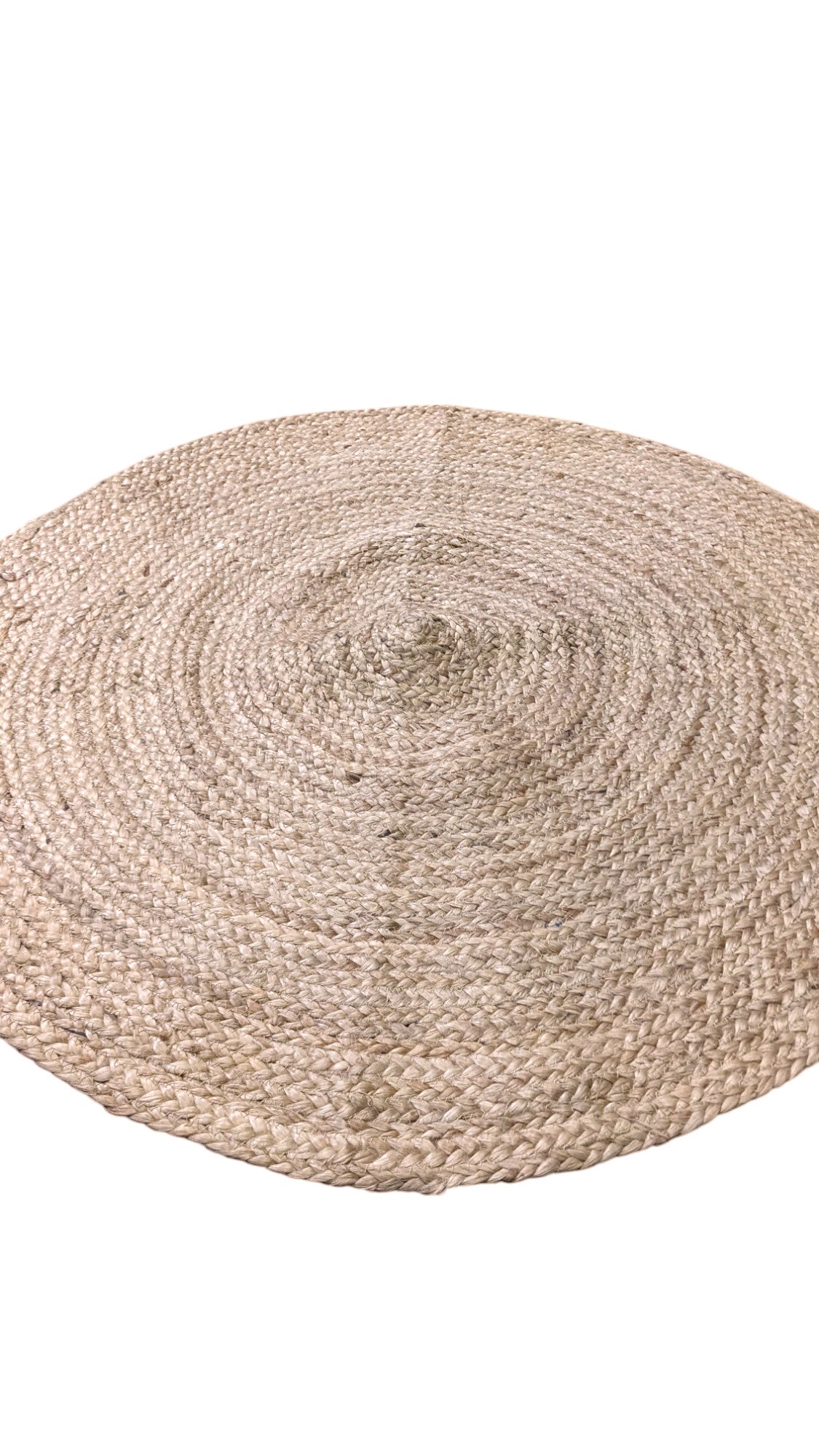 Braided Natural Jute Rug - 91 x 91 cm