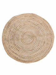 Braided Natural Jute Rug - 85 x 85 cm