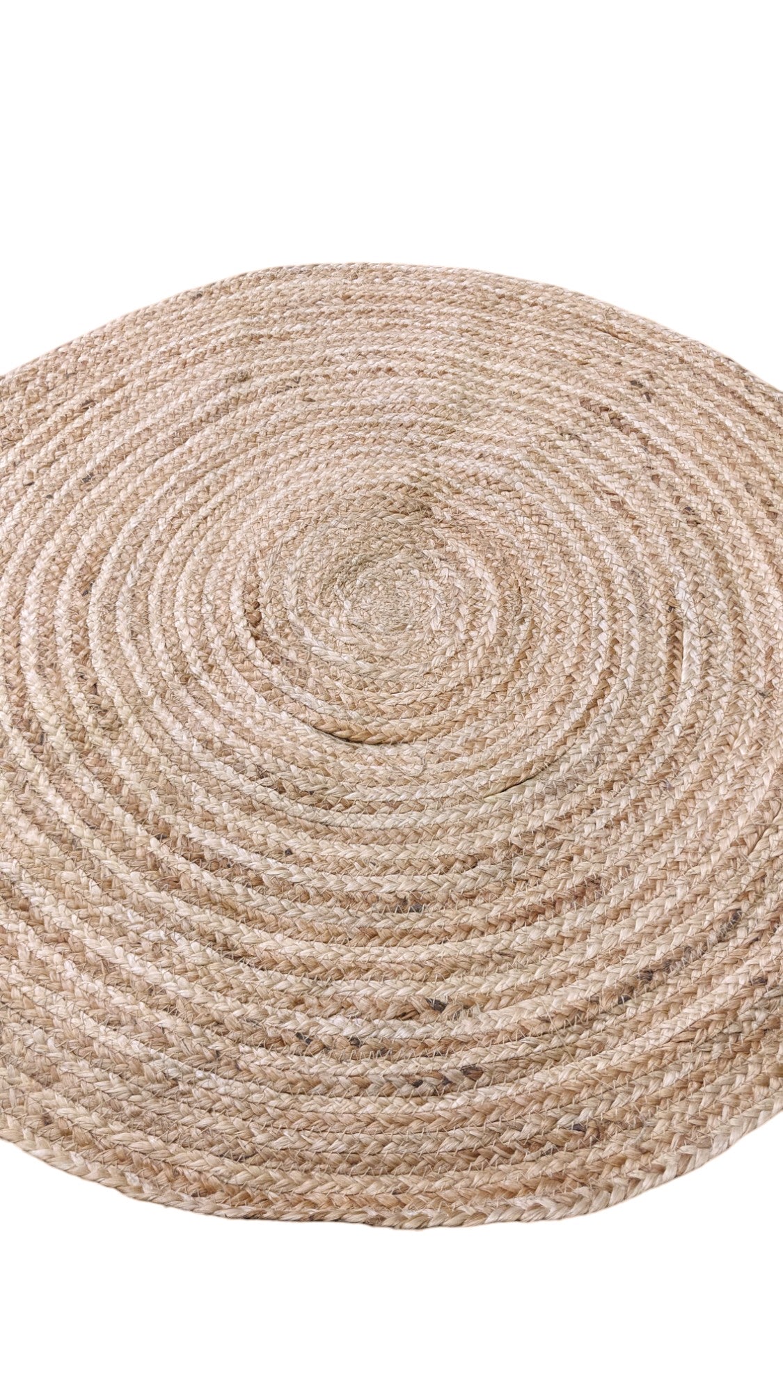 Braided Natural Jute Rug - 85 x 85 cm