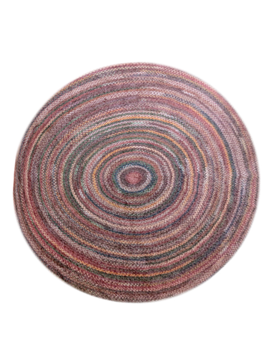 Braided Overdyed Jute Rug - 213 x 213 cm