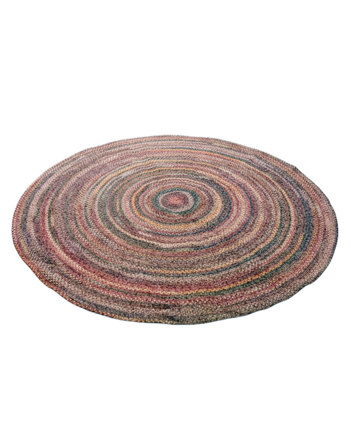 Braided Overdyed Jute Rug - 213 x 213 cm