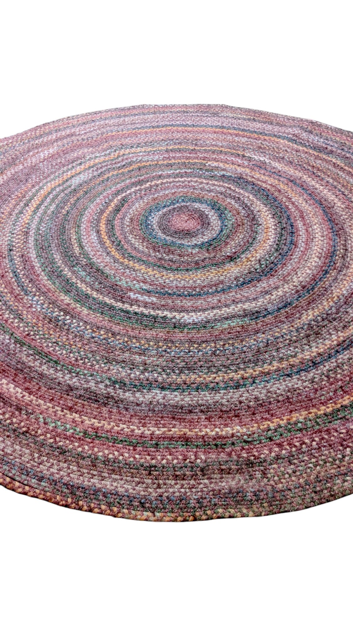 Braided Overdyed Jute Rug - 213 x 213 cm