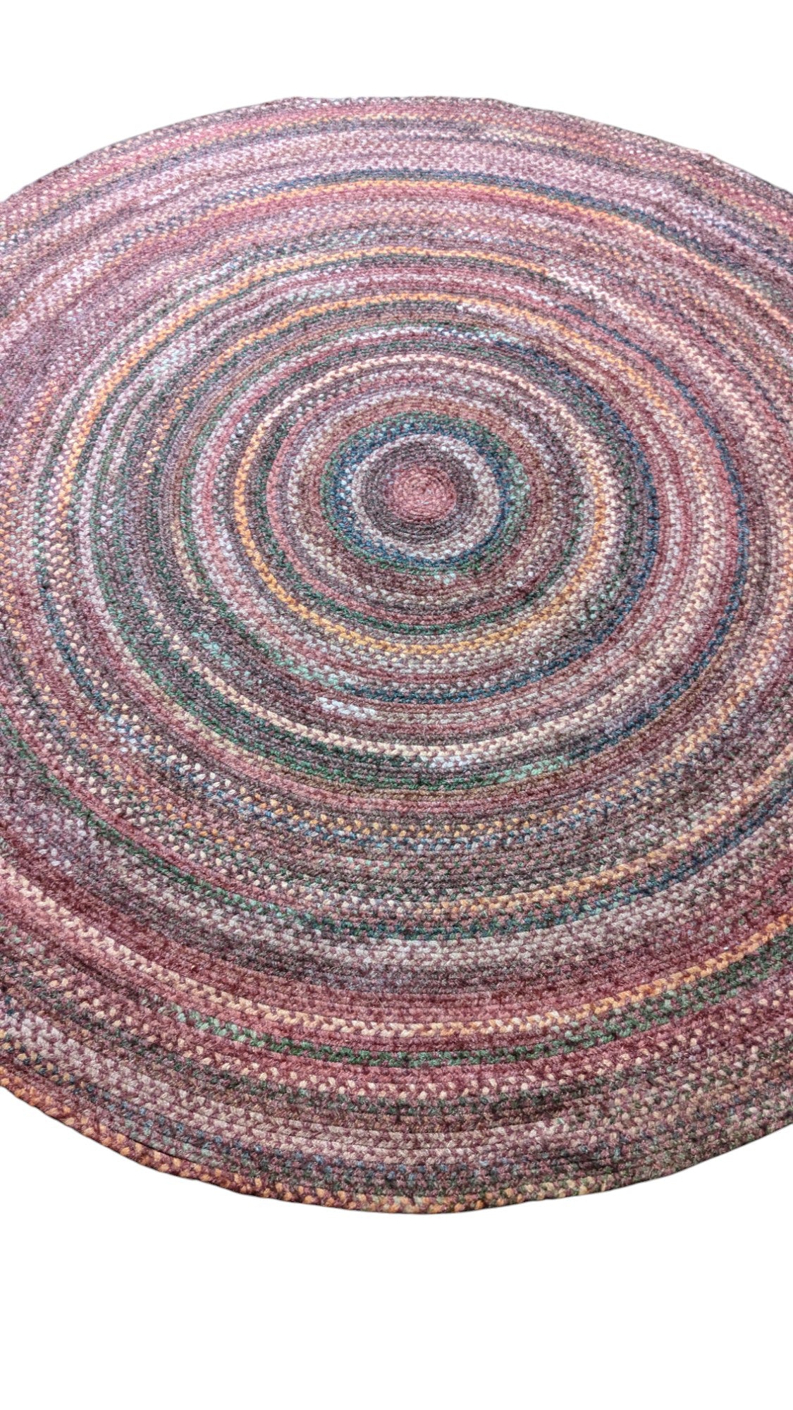 Braided Overdyed Jute Rug - 213 x 213 cm