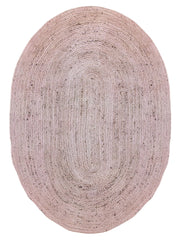 Braided Natural Jute Rug - 216 x 165 cm