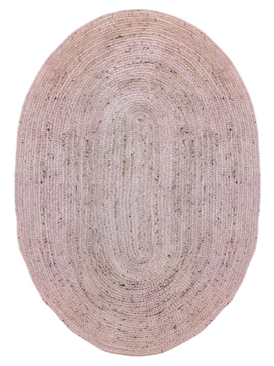 Braided Natural Jute Rug - 216 x 165 cm