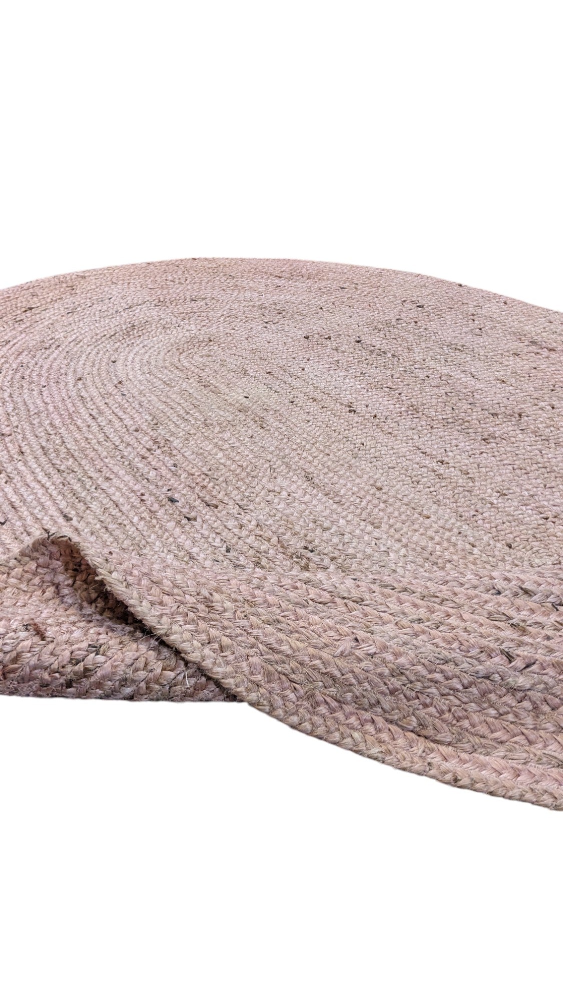 Braided Natural Jute Rug - 216 x 165 cm