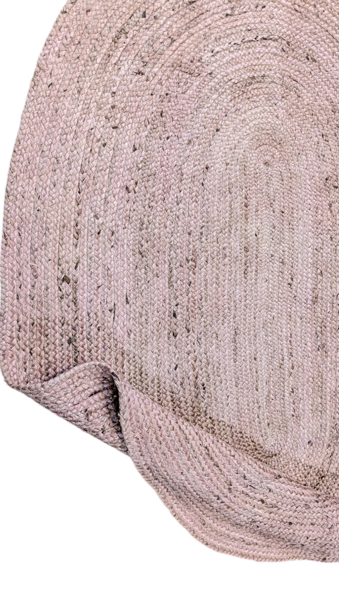 Braided Natural Jute Rug - 216 x 165 cm