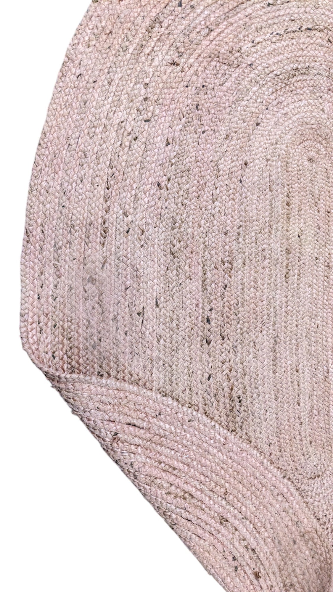 Braided Natural Jute Rug - 216 x 165 cm