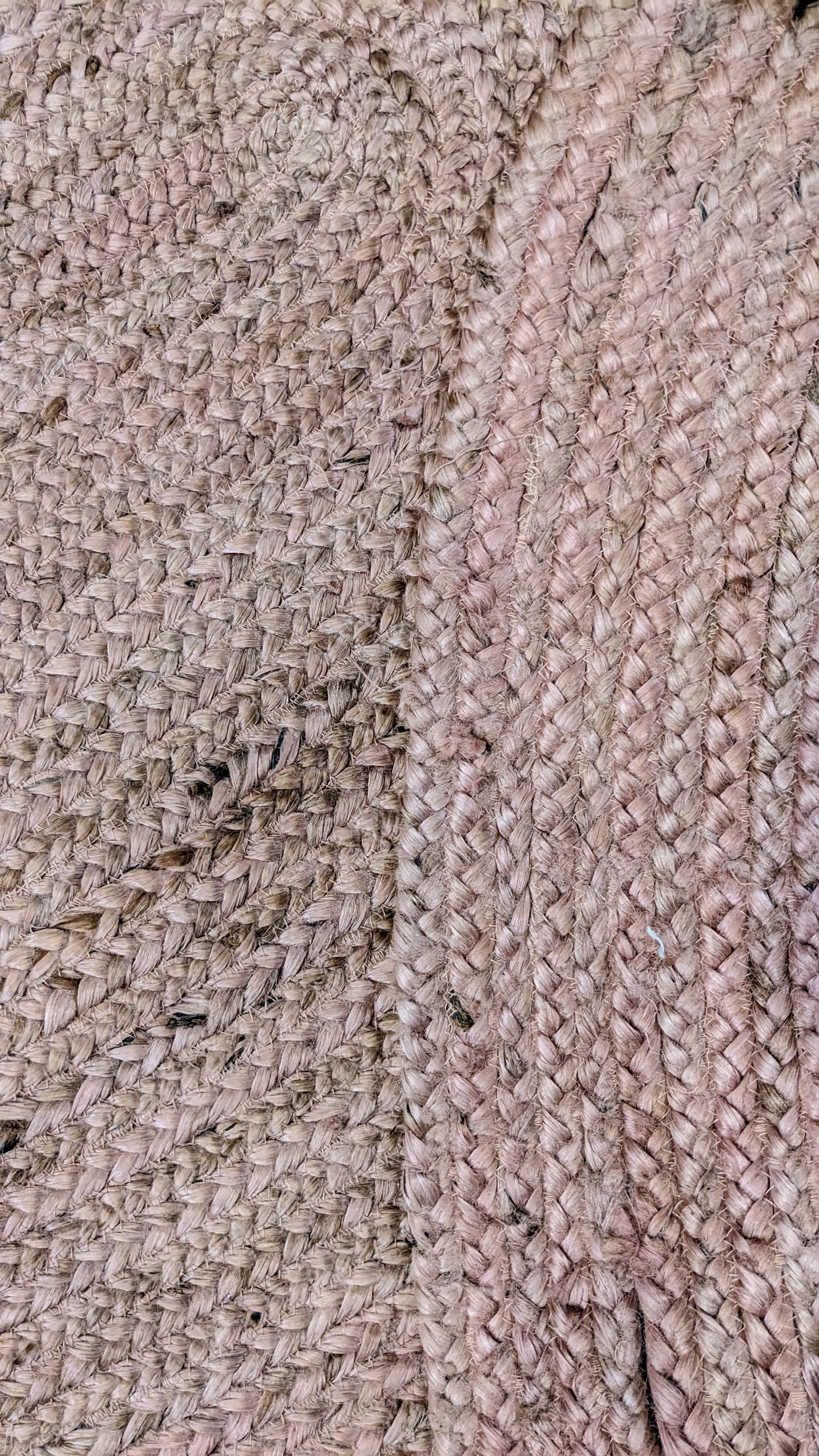 Braided Natural Jute Rug - 216 x 165 cm