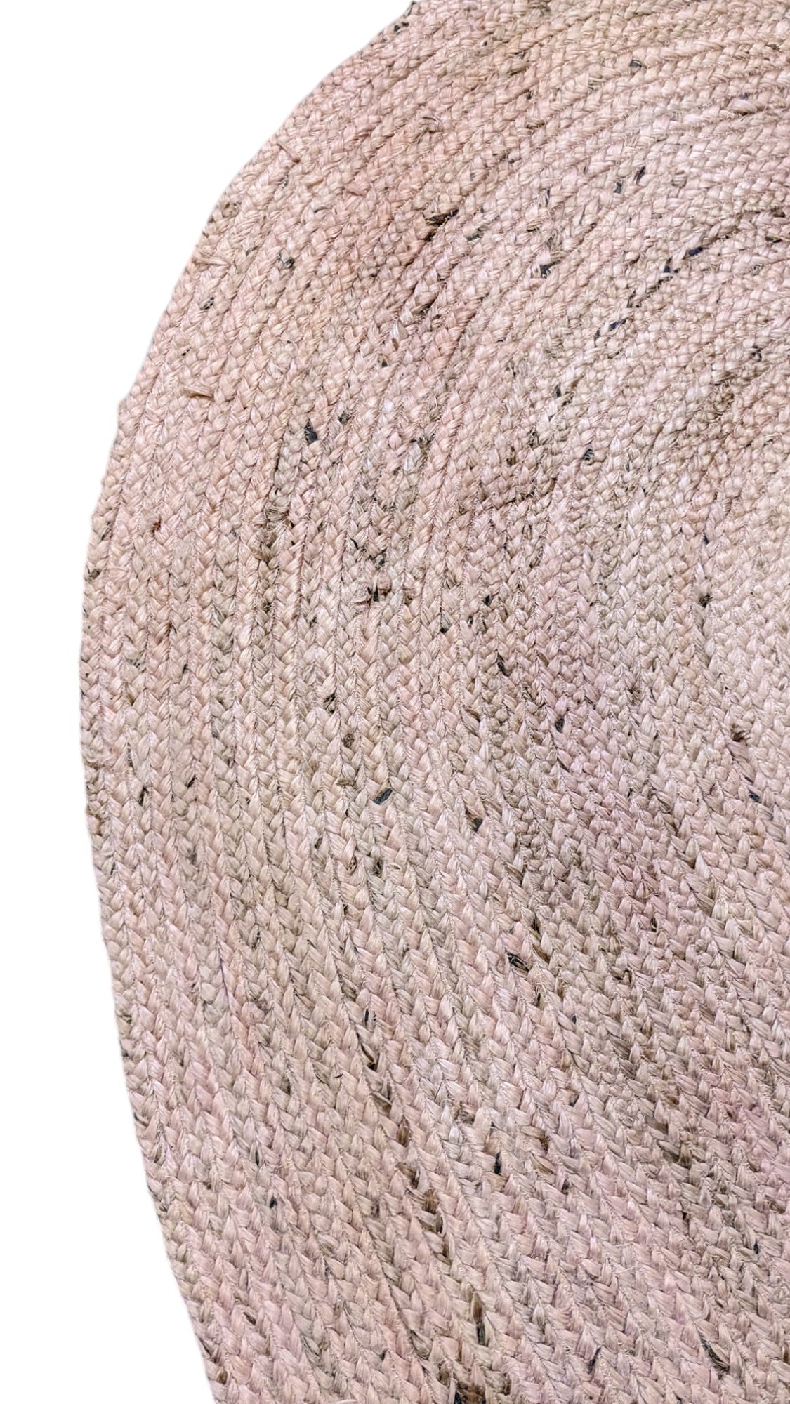 Braided Natural Jute Rug - 216 x 165 cm