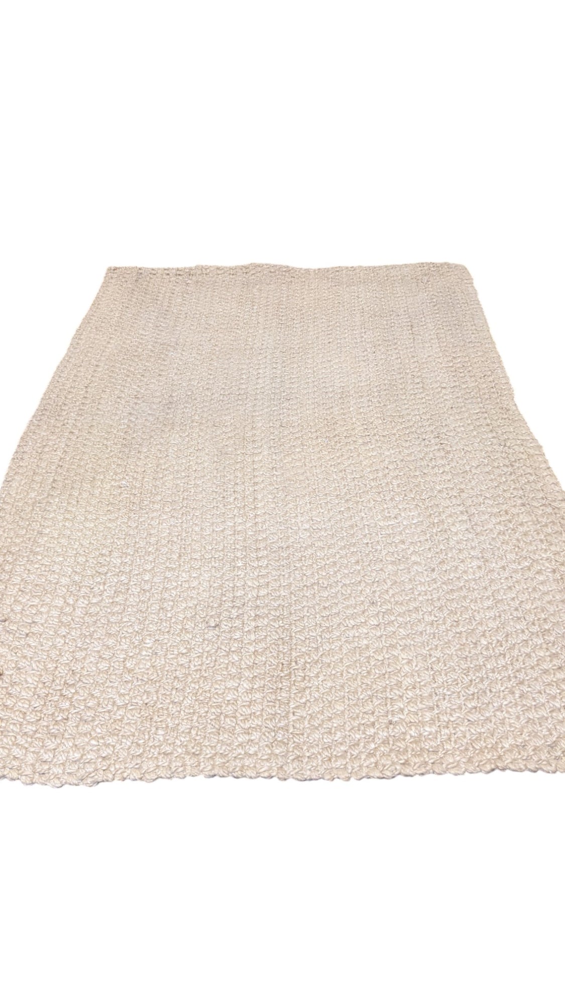 Chunky Natural Jute Rug - 156 × 94 cm
