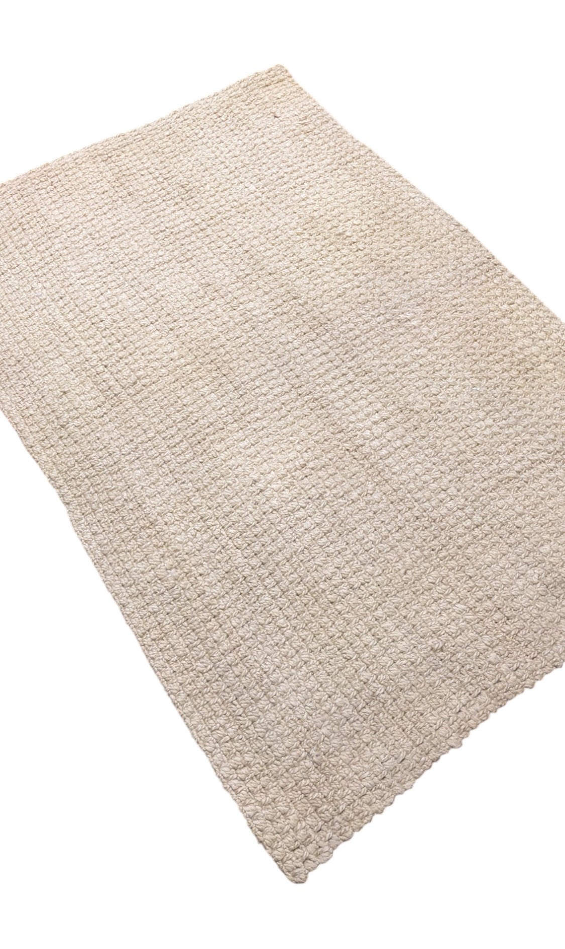 Chunky Natural Jute Rug - 156 × 94 cm
