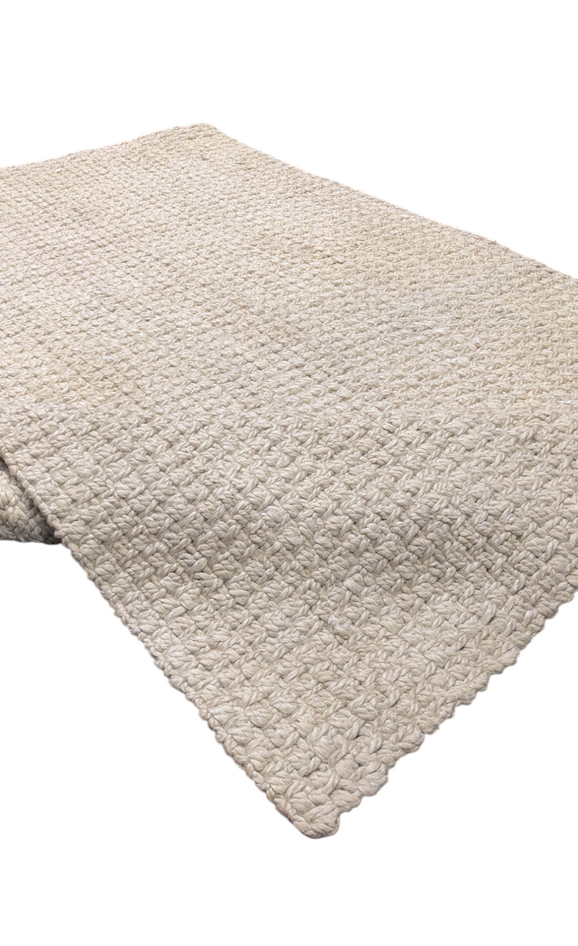 Chunky Natural Jute Rug - 156 × 94 cm