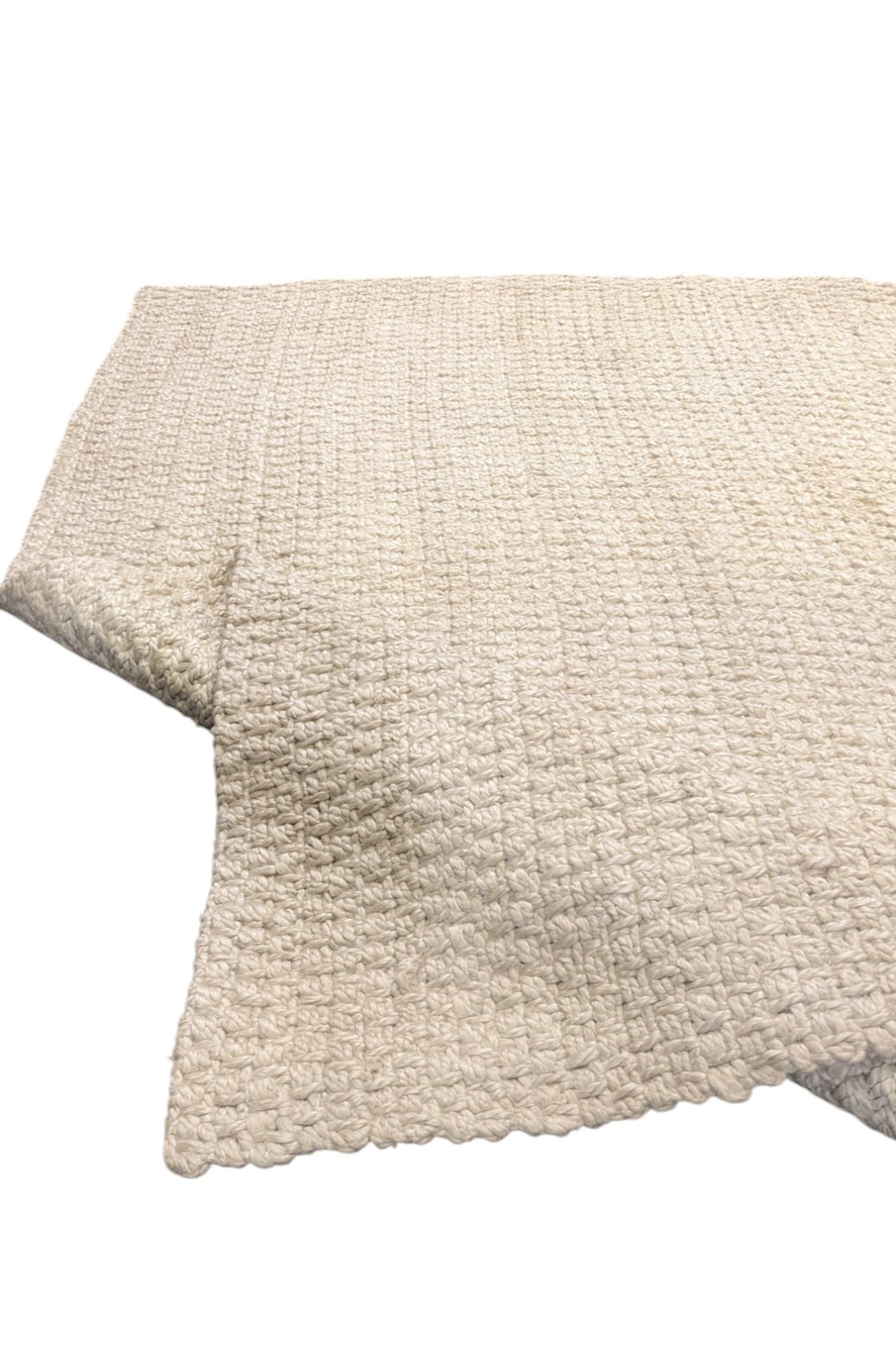 Chunky Natural Jute Rug - 156 × 94 cm