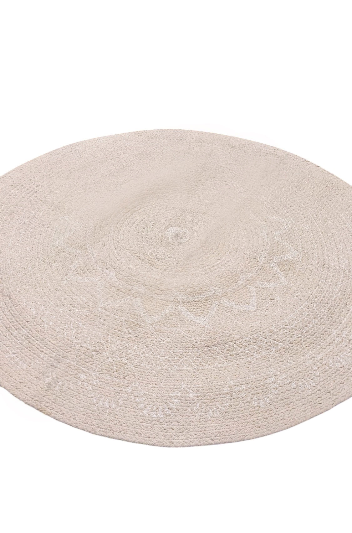 Braided Natural Jute Rug - 101 x 101 cm