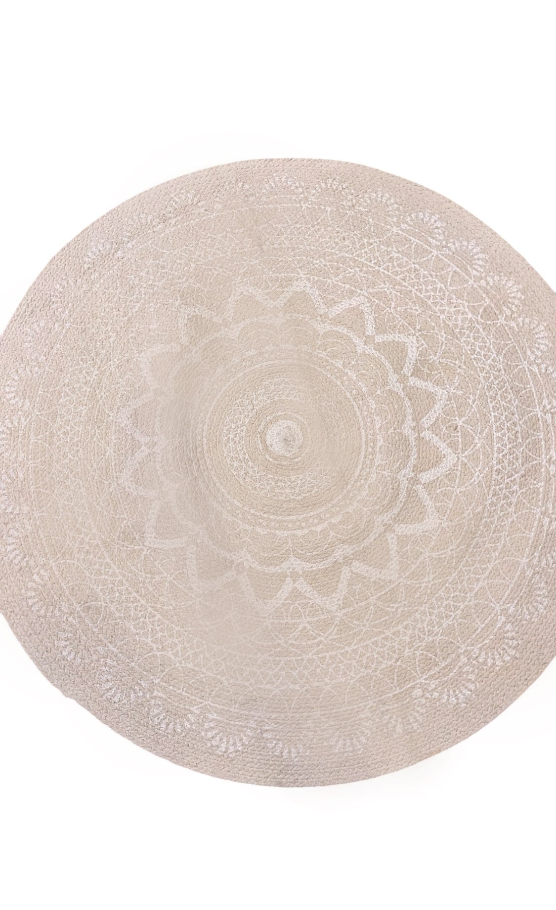 Braided Natural Jute Rug - 101 x 101 cm