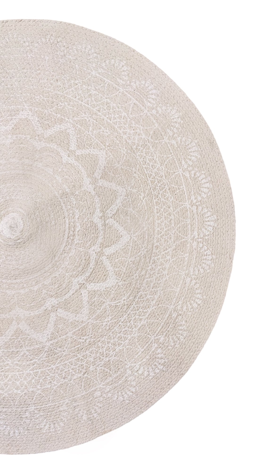 Braided Natural Jute Rug - 101 x 101 cm