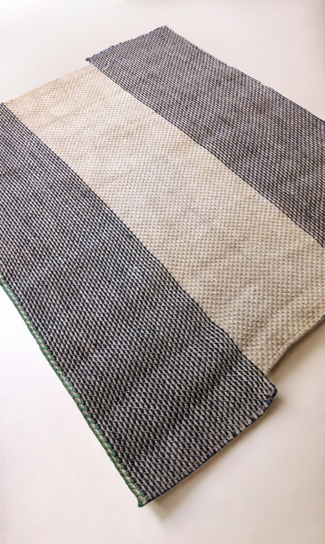 Braided Natural Jute Rug - 207 × 174 cm