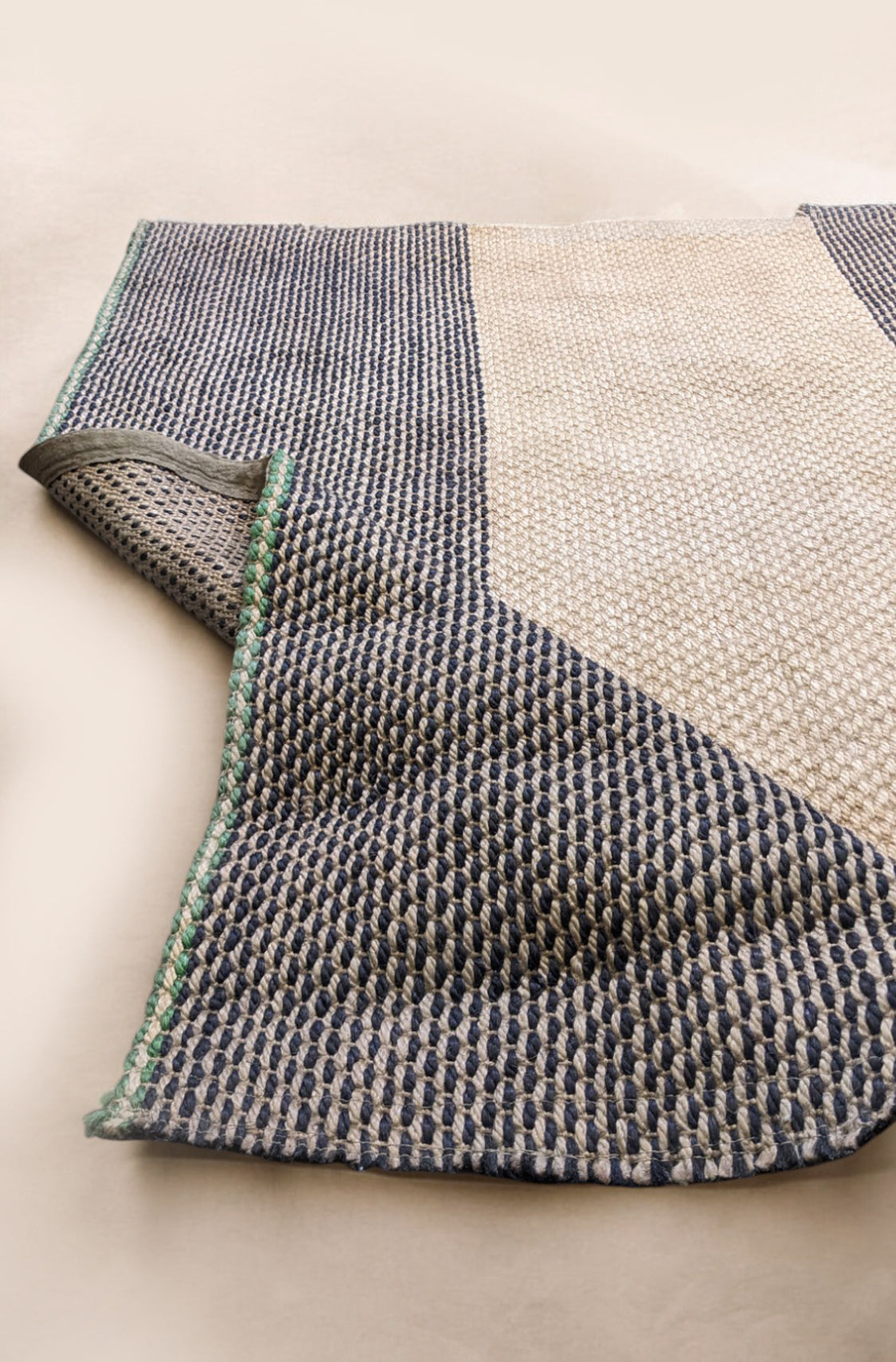 Braided Natural Jute Rug - 207 × 174 cm