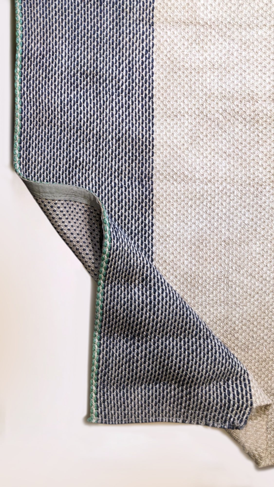 Braided Natural Jute Rug - 207 × 174 cm