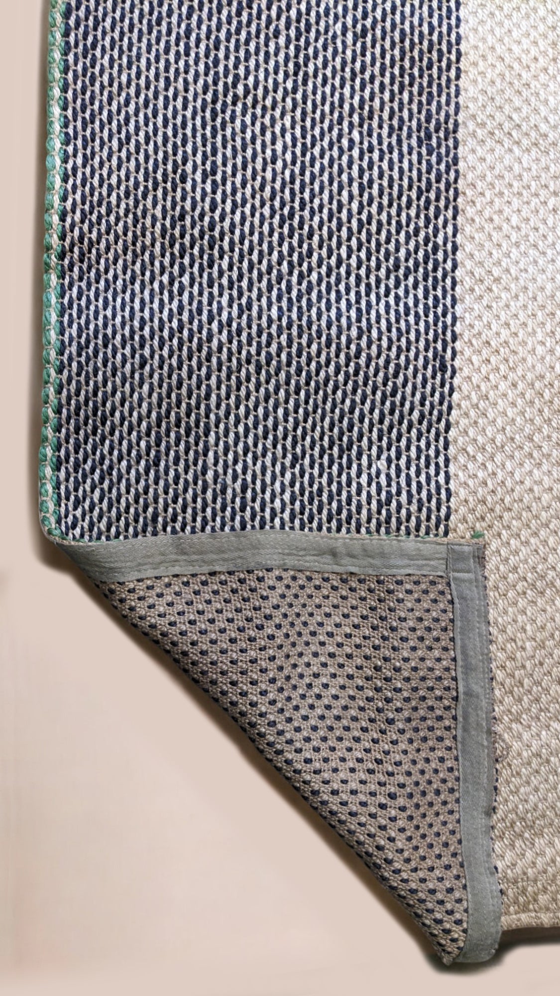 Braided Natural Jute Rug - 207 × 174 cm