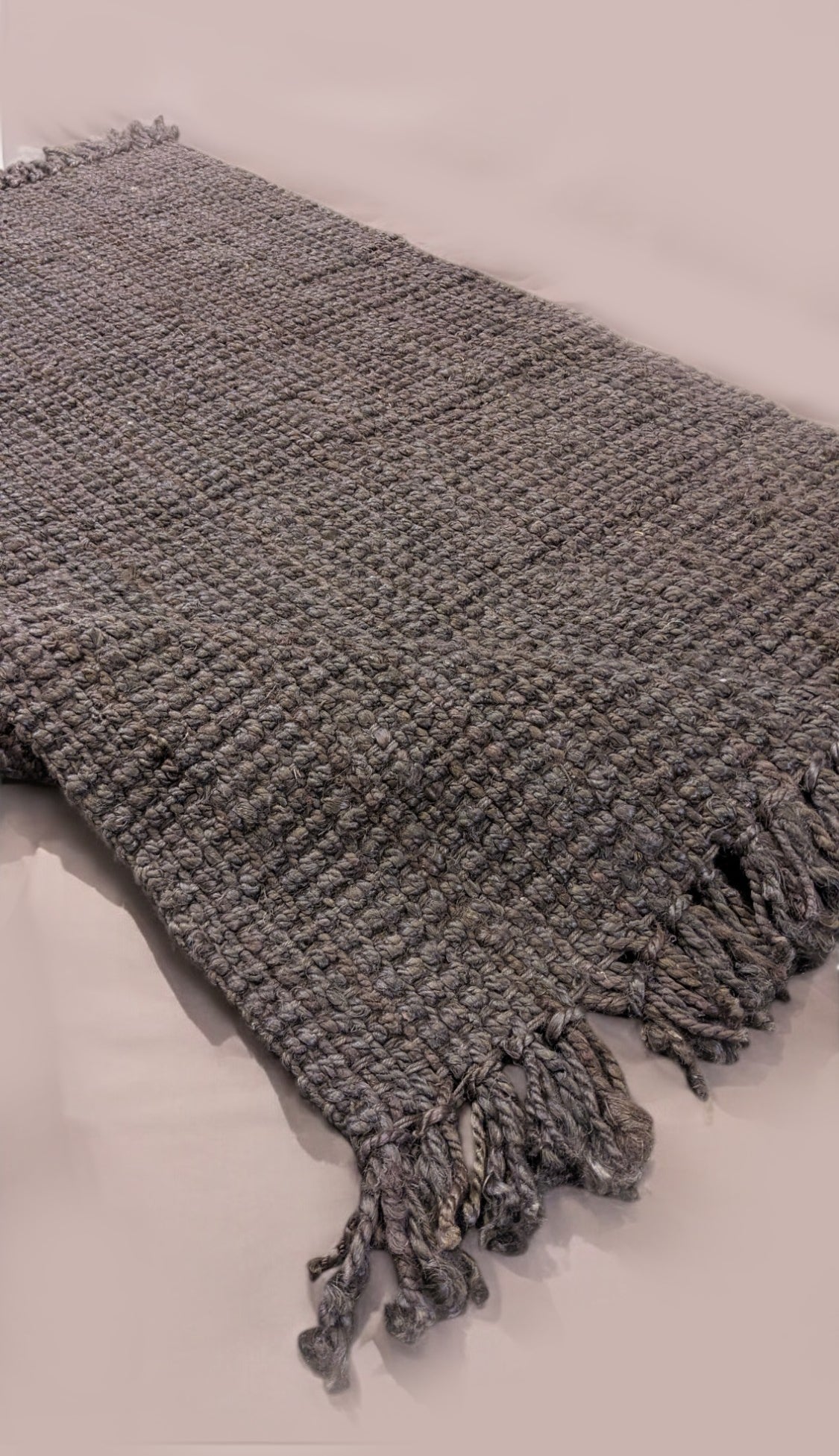 Chunky Overdyed Jute Rug - 158 x 94 cm