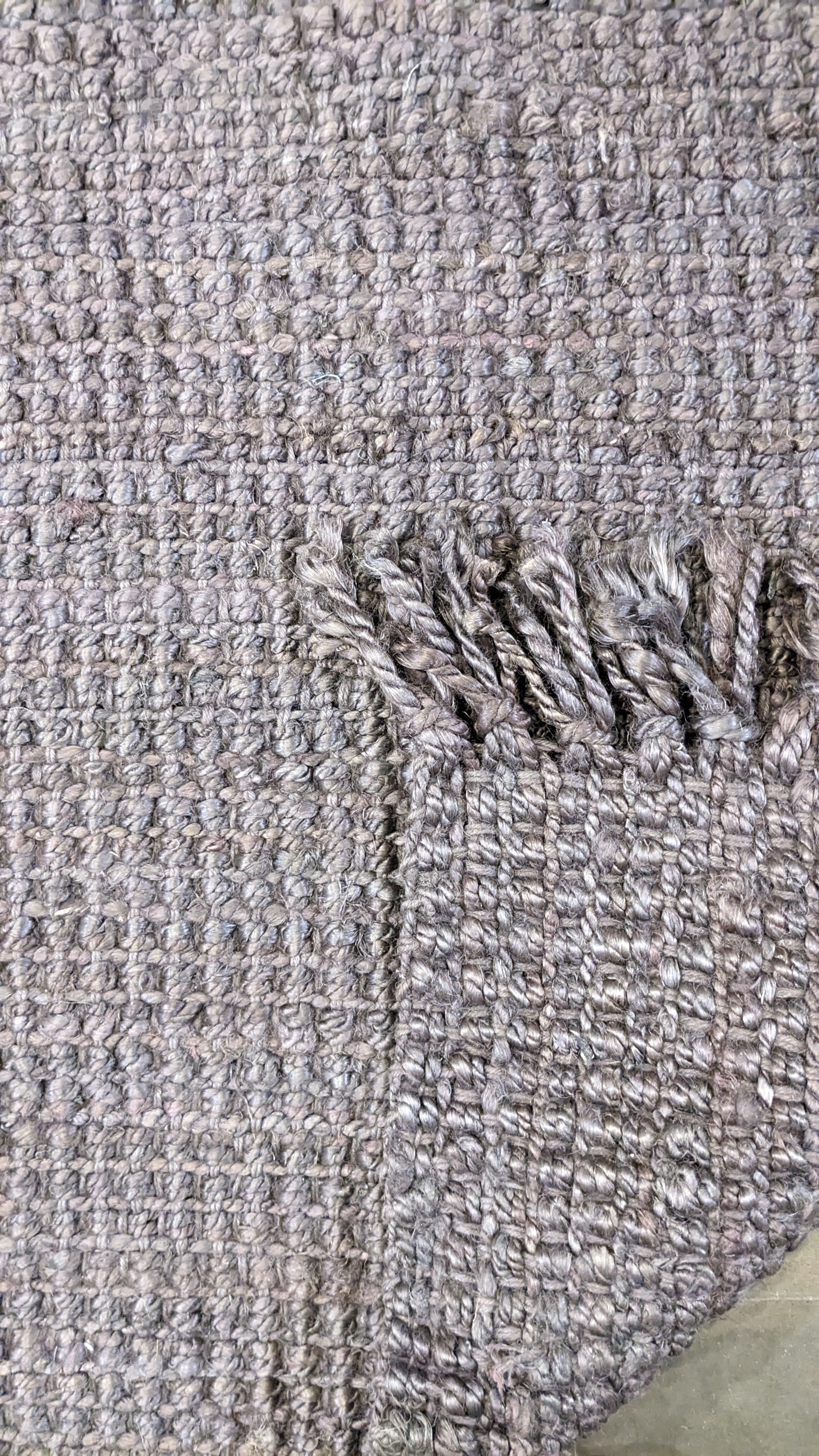 Chunky Overdyed Jute Rug - 158 x 94 cm