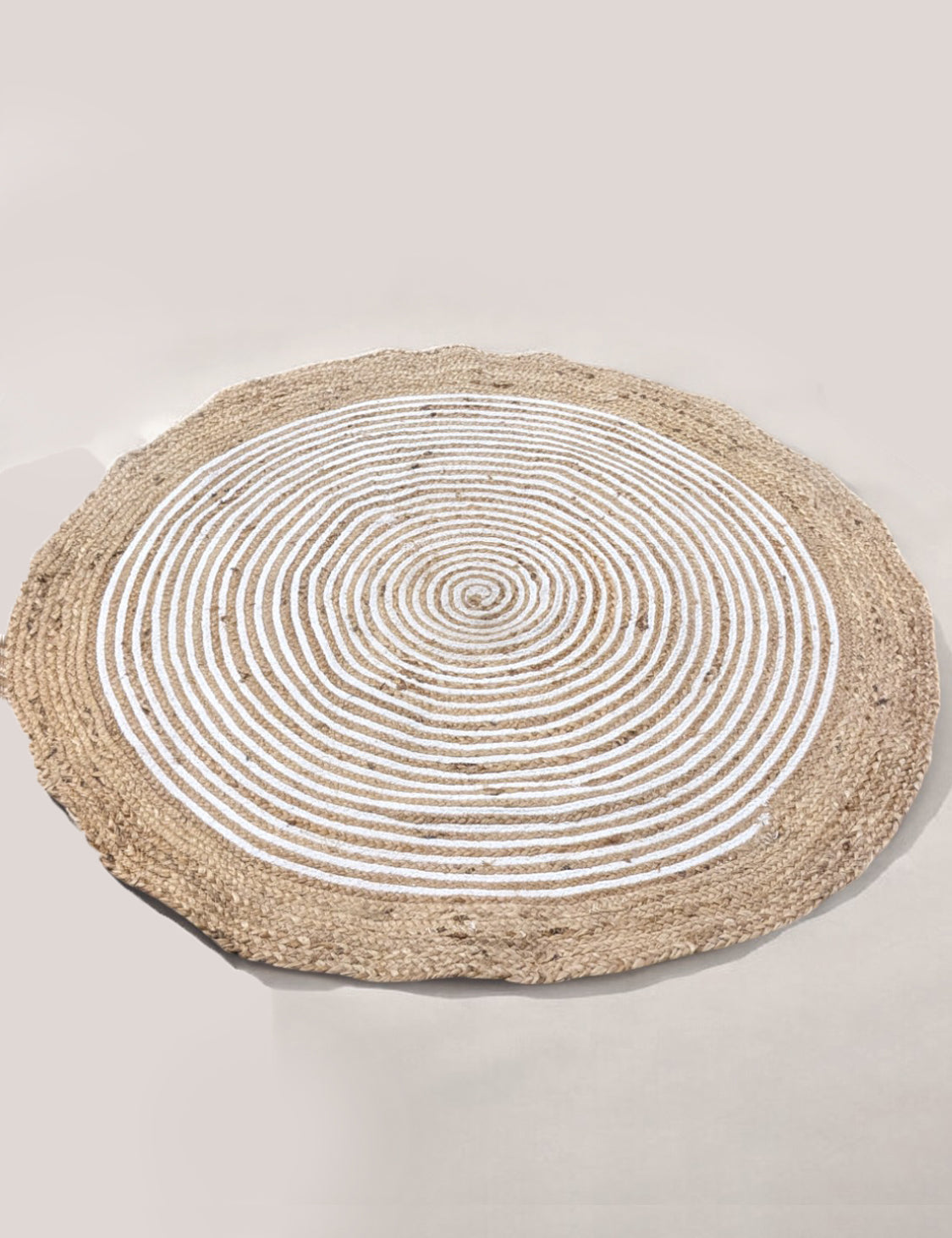 Braided Natural Jute Rug - 94 x 94 cm