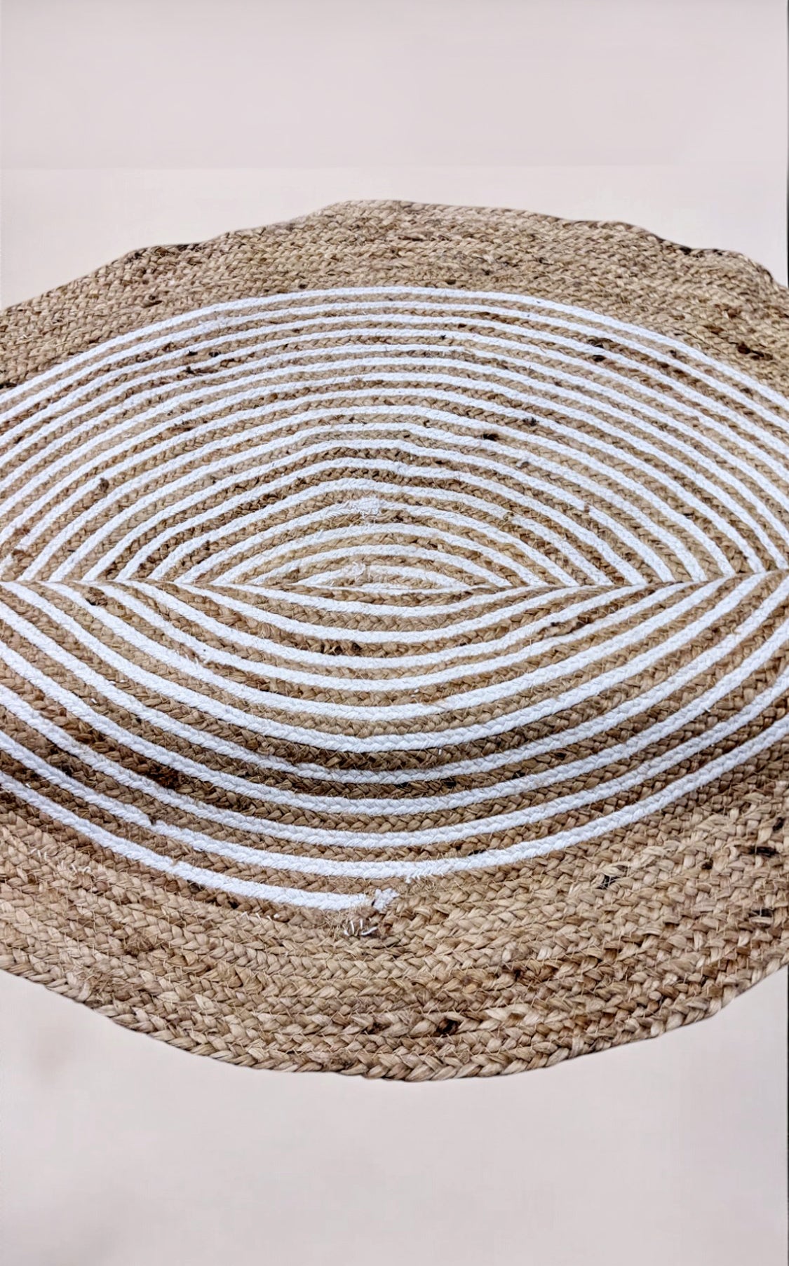 Braided Natural Jute Rug - 94 x 94 cm