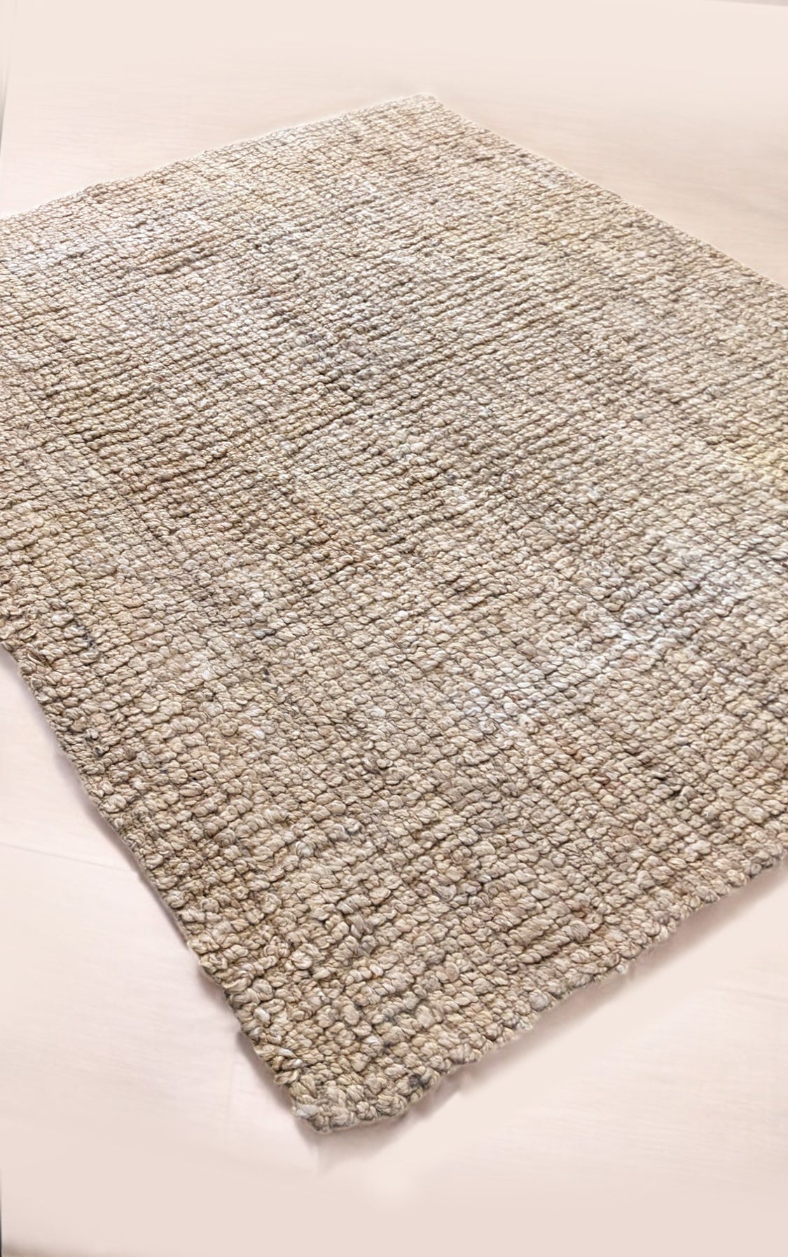 Chunky Natural Jute Rug - 186 x 180 cm