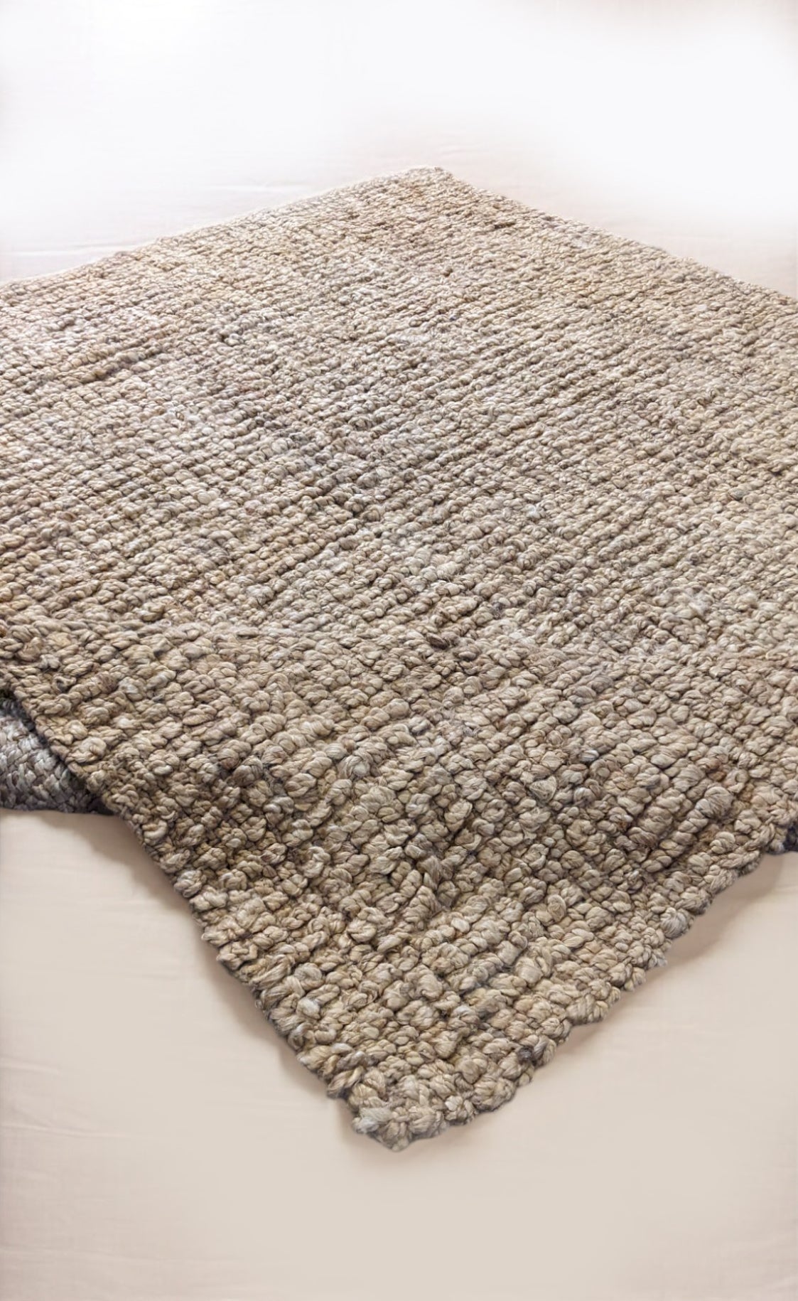Chunky Natural Jute Rug - 186 x 180 cm