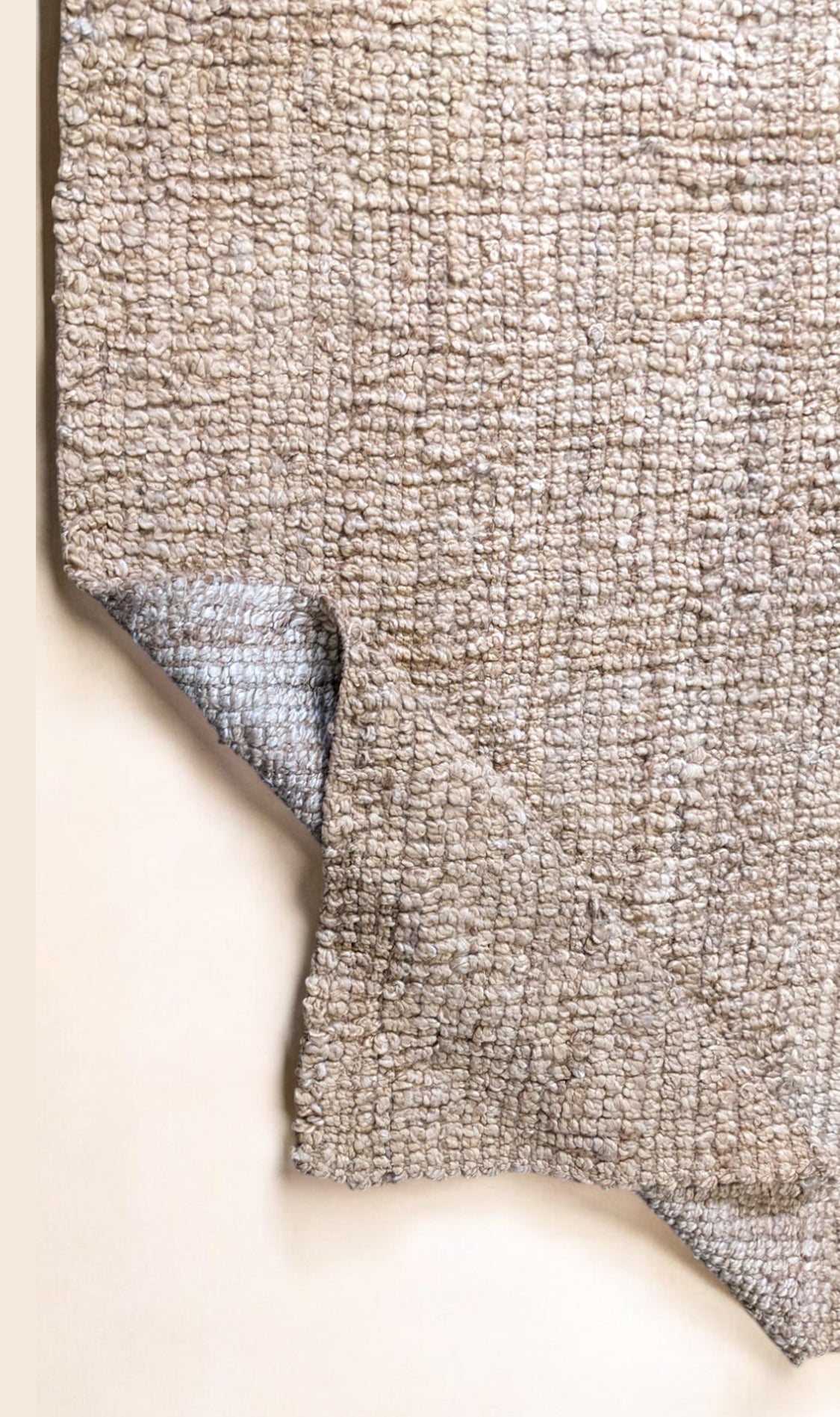 Chunky Natural Jute Rug - 186 x 180 cm