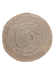 Braided Natural Jute Rug - 137 x 137 cm