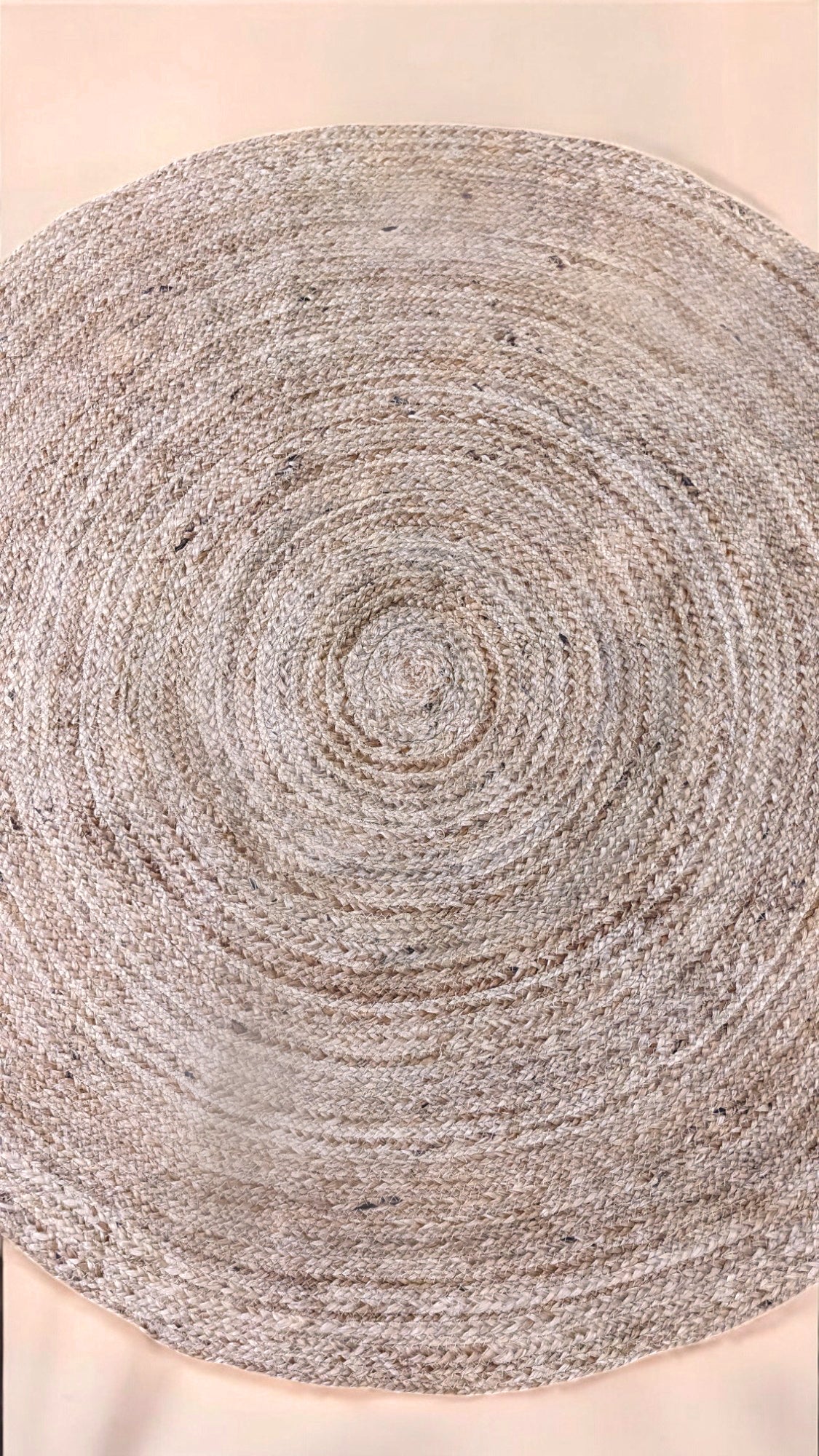 Braided Natural Jute Rug - 137 x 137 cm