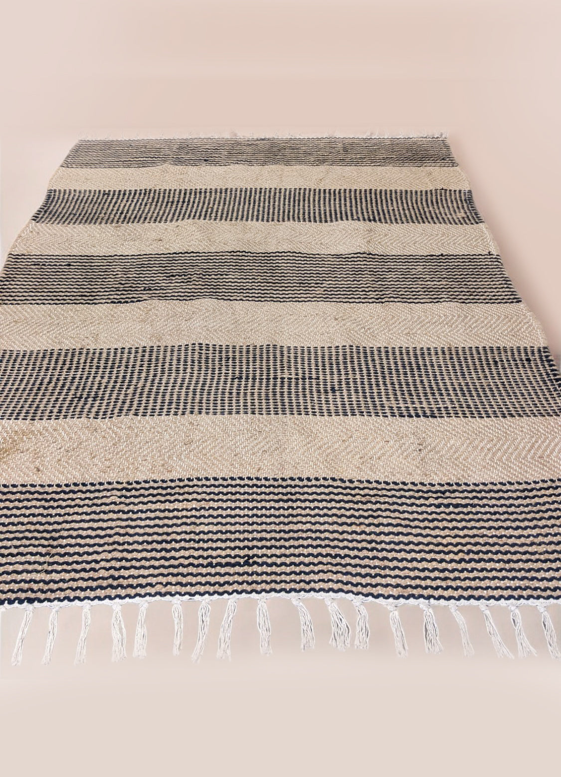 Flatweave Natural Jute Rug - 207 x 140 cm
