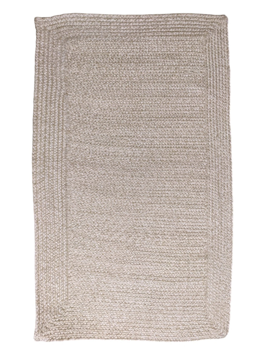 Braided Natural Jute Rug - 131 x 79 cm