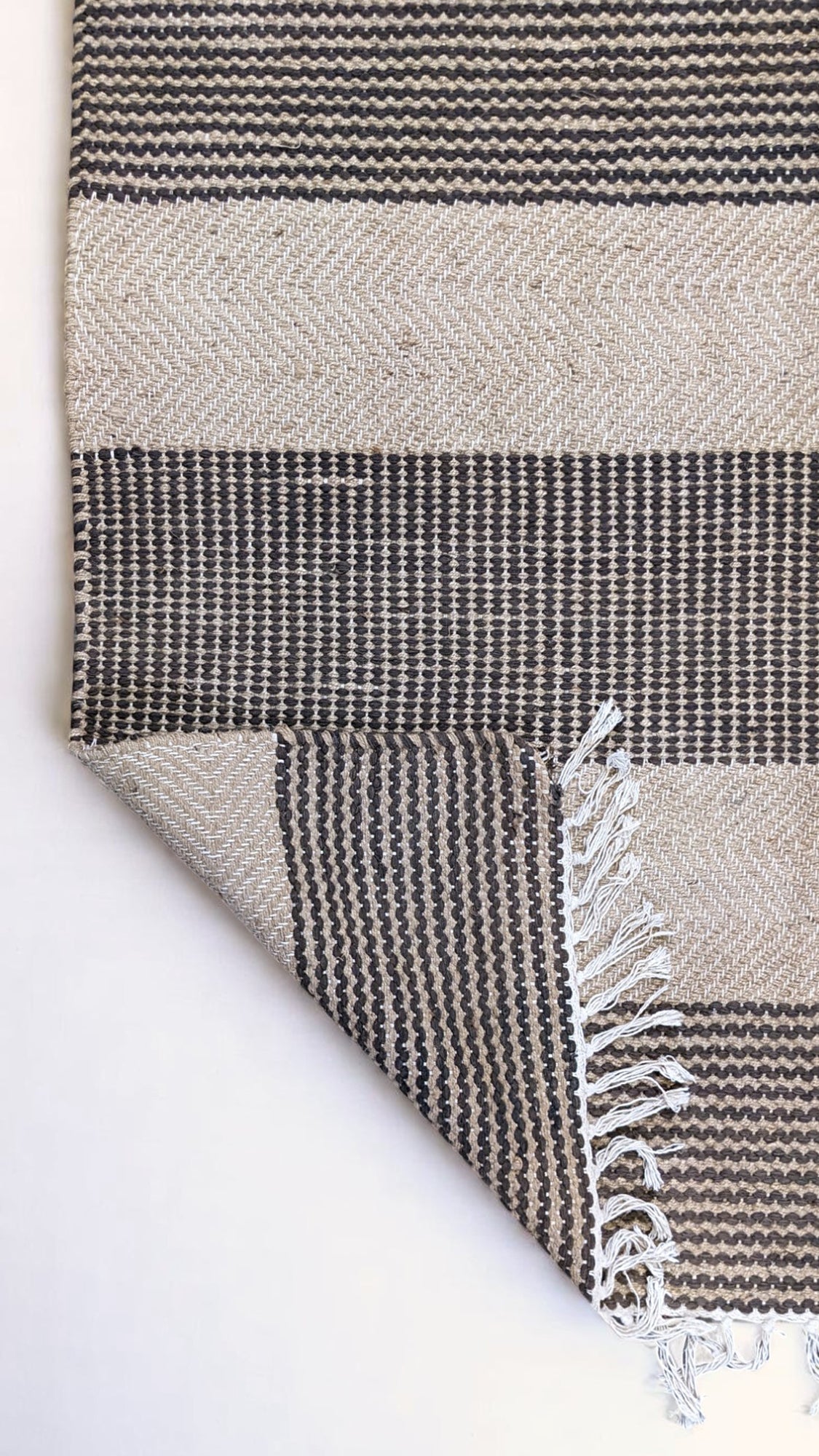 Flatweave Natural Jute Rug - 186 x 134 cm