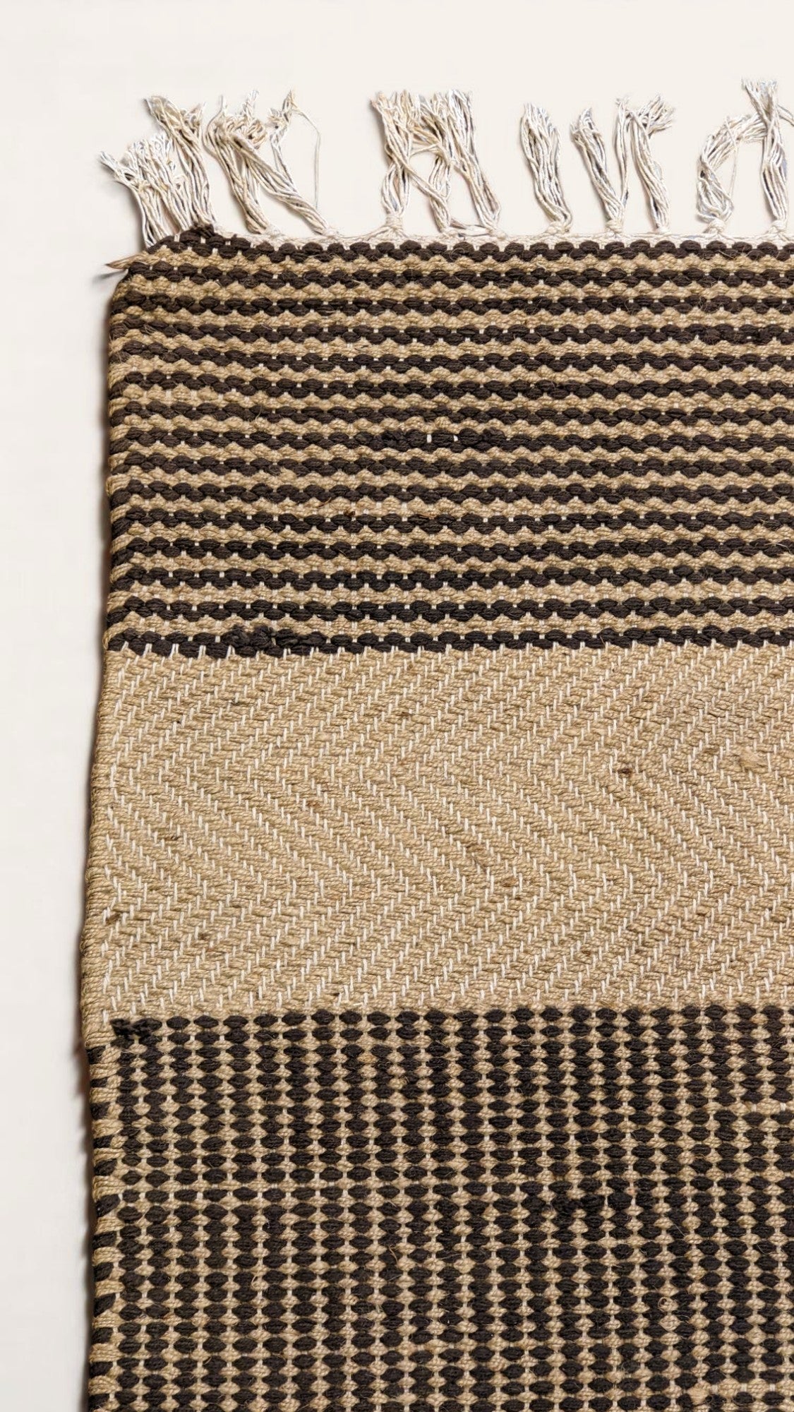 Flatweave Natural Jute Rug - 186 x 134 cm