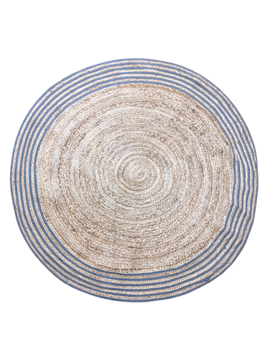 Braided Natural Jute Rug - 122 x 122 cm