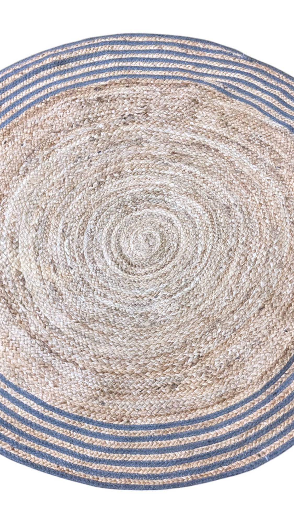 Braided Natural Jute Rug - 122 x 122 cm