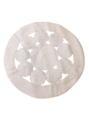 Braided Natural Jute Rug - 85 x 85 cm