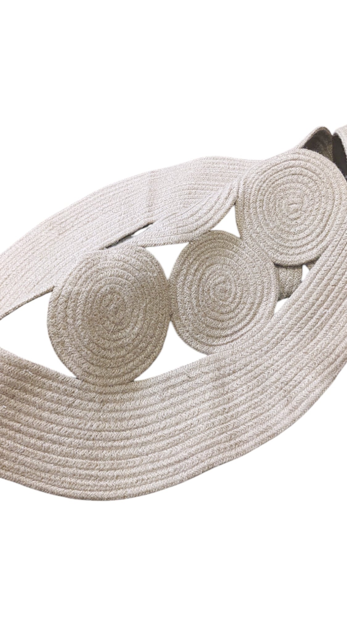 Braided Natural Jute Rug - 85 x 85 cm