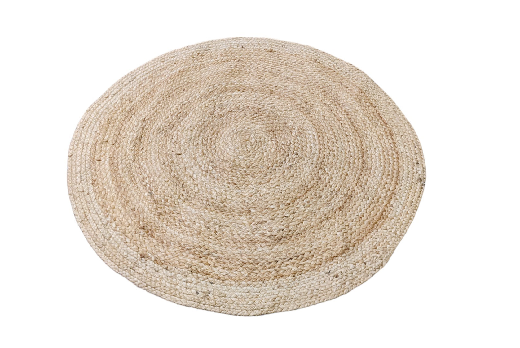 Chunky Natural Jute Rug - 91 x 91 cm