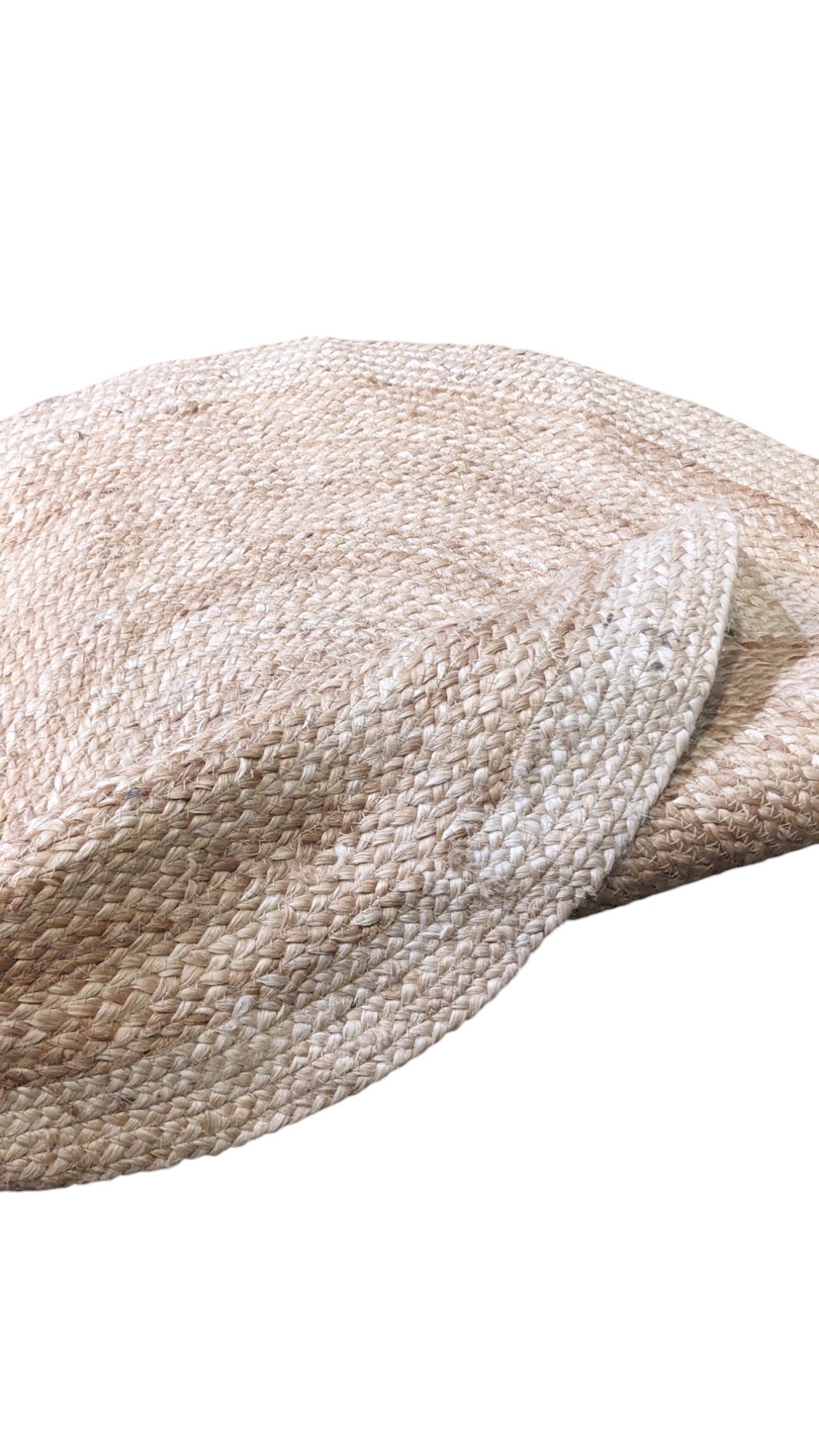 Chunky Natural Jute Rug - 91 x 91 cm