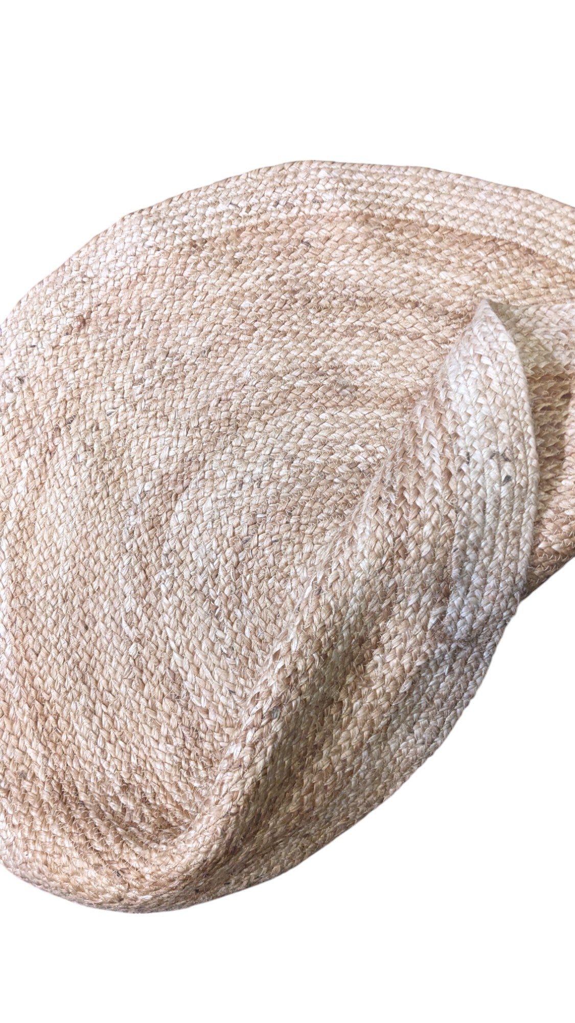 Chunky Natural Jute Rug - 91 x 91 cm