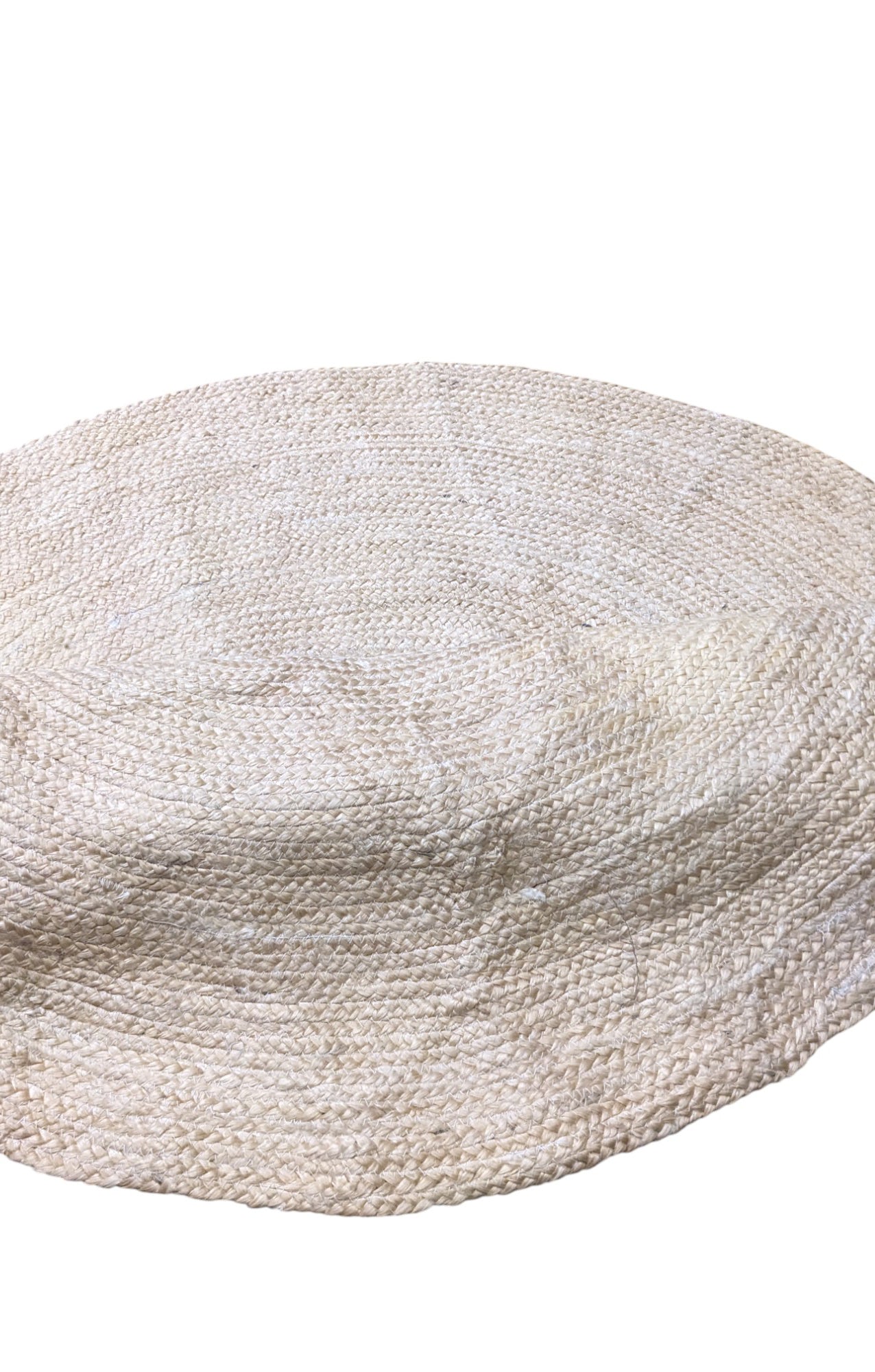 Braided Natural Jute Rug - 122 x 122 cm