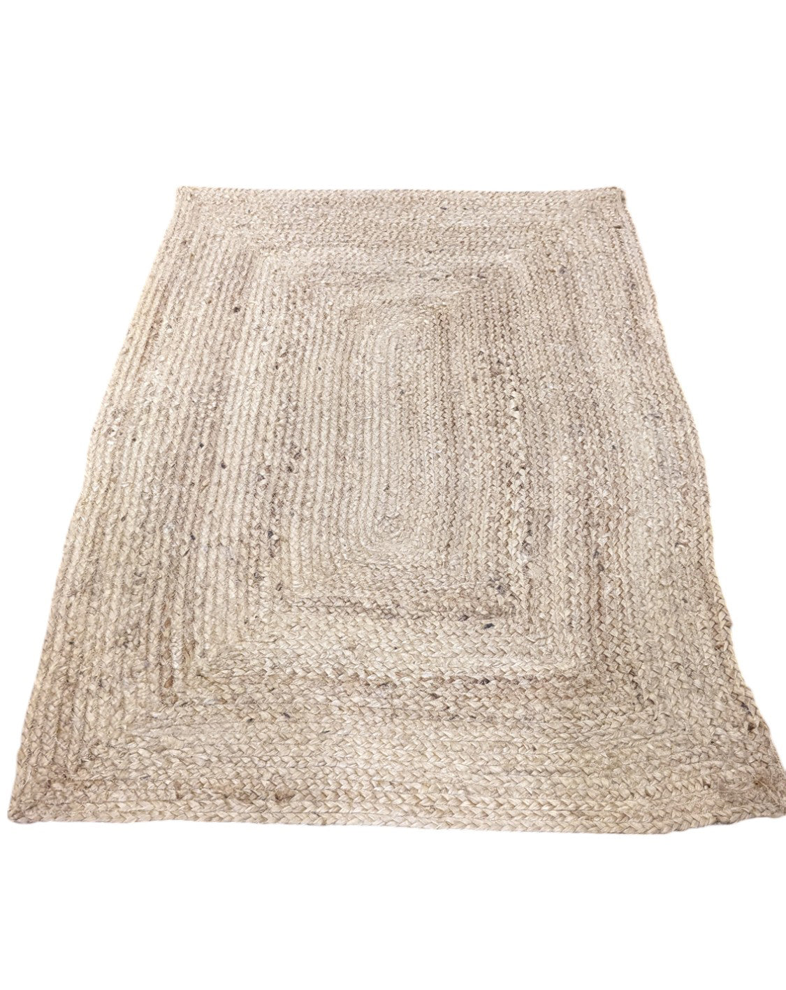 Braided Natural Jute Rug - 122 × 85 cm